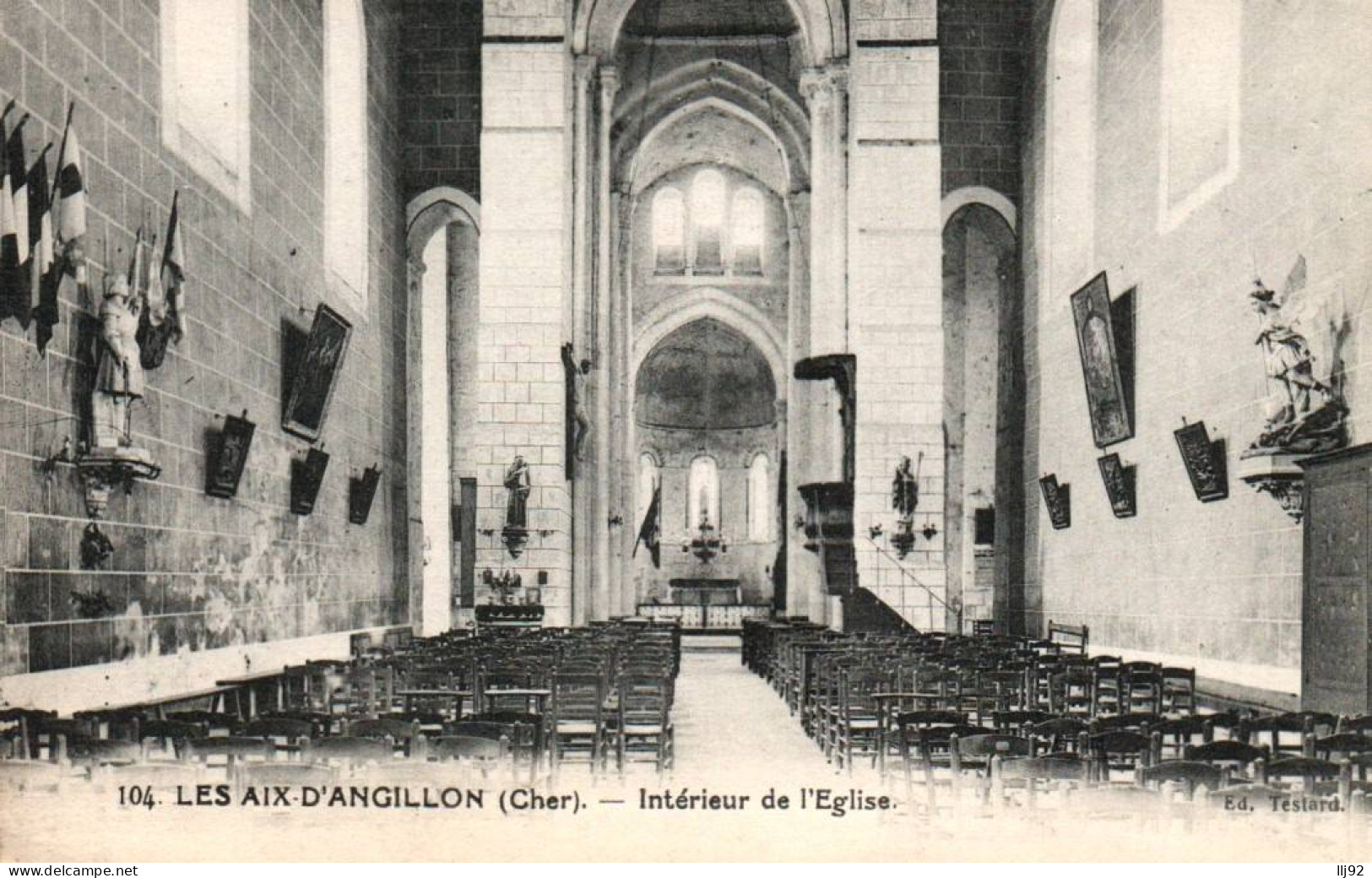 CPA 18 - LES AIX D'ANGILLON (Cher) - 104. Intérieur De L'Eglise - Les Aix-d'Angillon