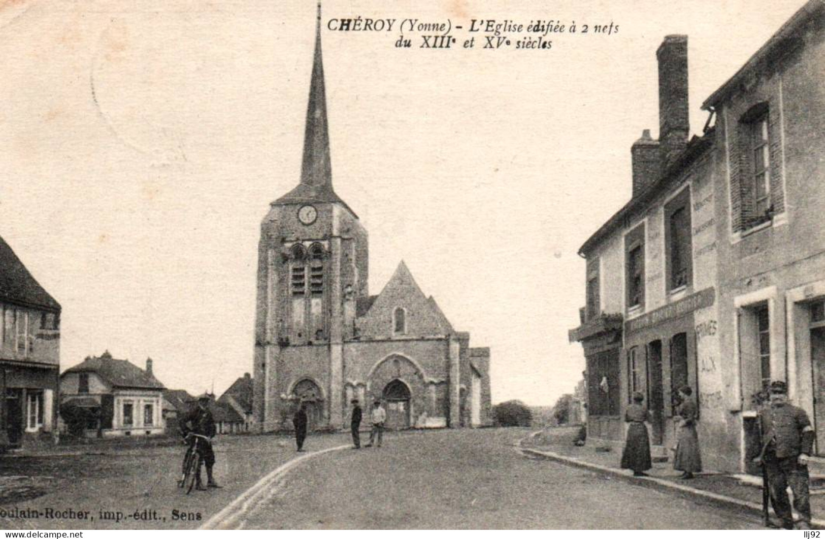 CPA 89 - CHEROY (Yonne) - L'Eglise (petite Animation) - Cheroy