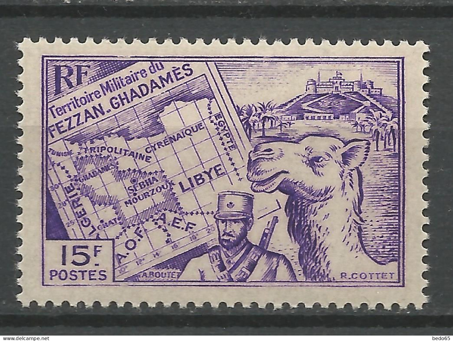 FEZZAN N° 38 NEUF** LUXE SANS CHARNIERE NI TRACE Très Bon Centrage / Hingeless  / MNH - Unused Stamps