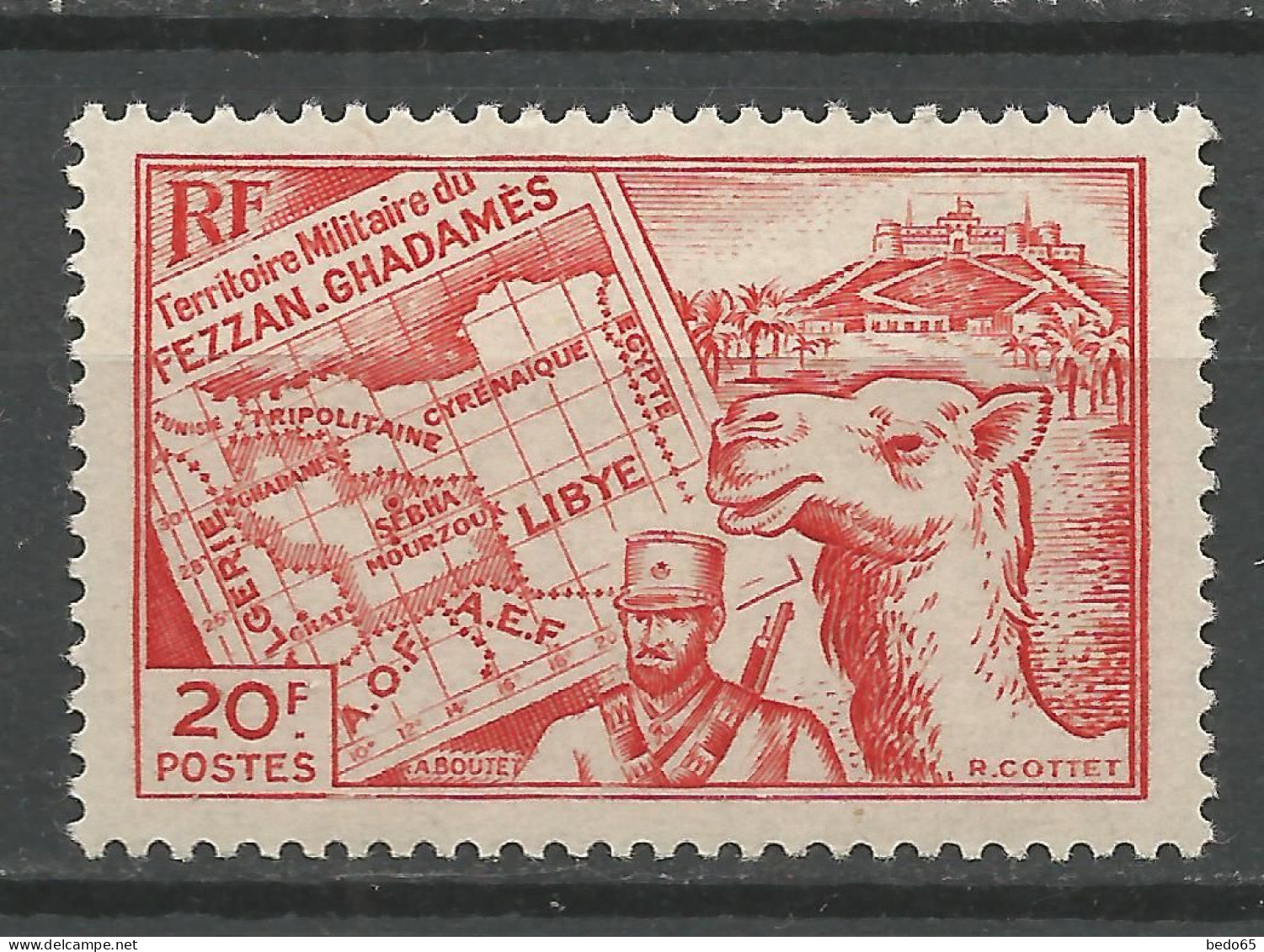 FEZZAN N° 39 NEUF** LUXE SANS CHARNIERE NI TRACE Très Bon Centrage / Hingeless  / MNH - Unused Stamps