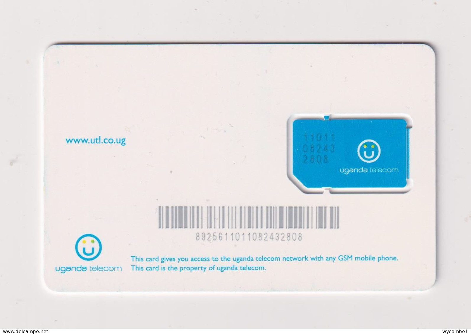 UGANDA  - Smiley Face Unused Chip SIM Phonecard - Ouganda