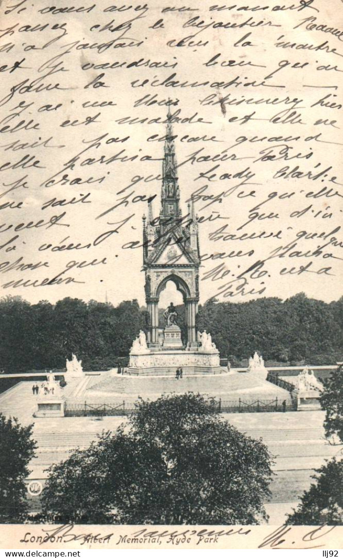 CPA ROYAUME UNI - LONDON - Albert Memorial, Hyde Park - Hyde Park