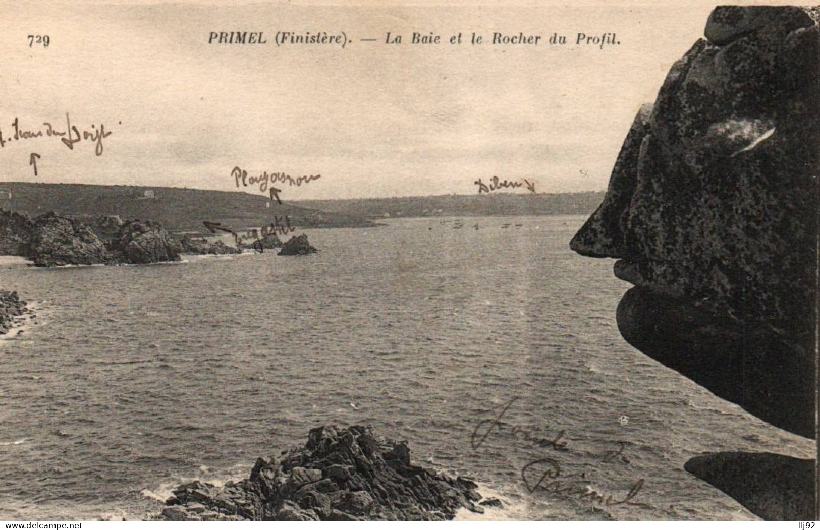 CPA 29 - PRIMEL (Finistère) - 729. La Baie Et Le Rocher Du Profil - Primel