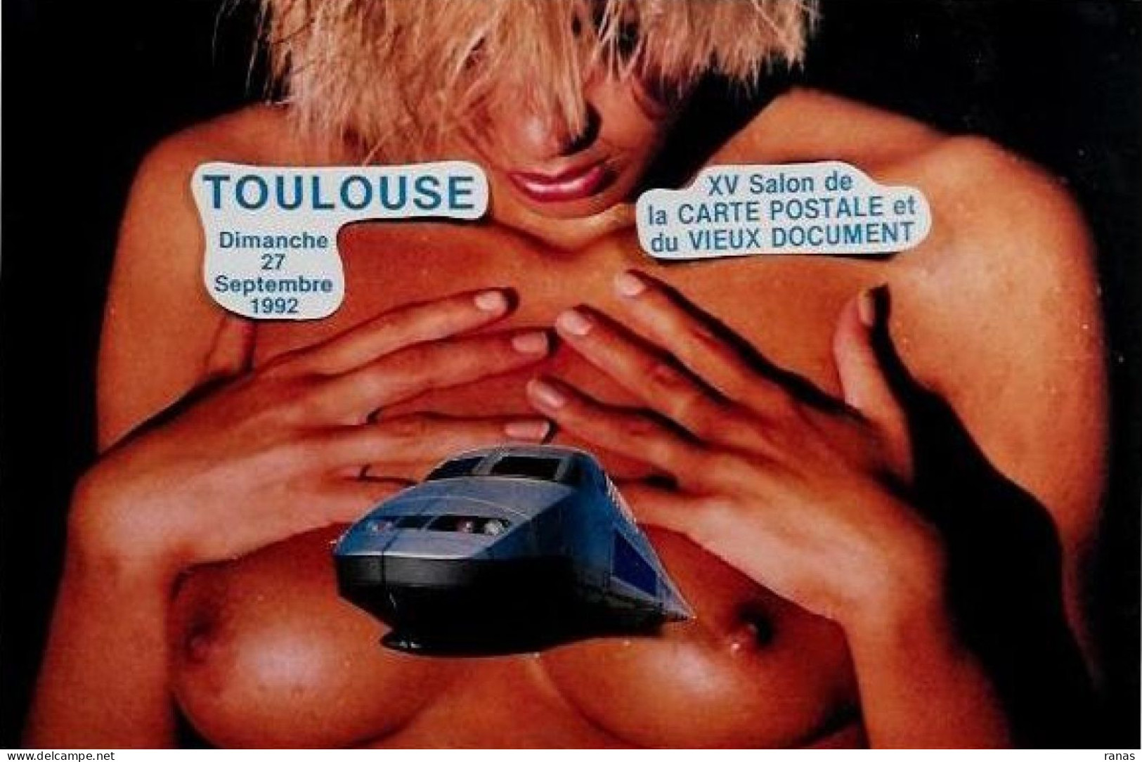 CPM LARDIE JIHEL Salon Pirate Toulouse 1992 TGV Nu Féminin Tirage Limité Signé En 100 Exemplaires - Lardie