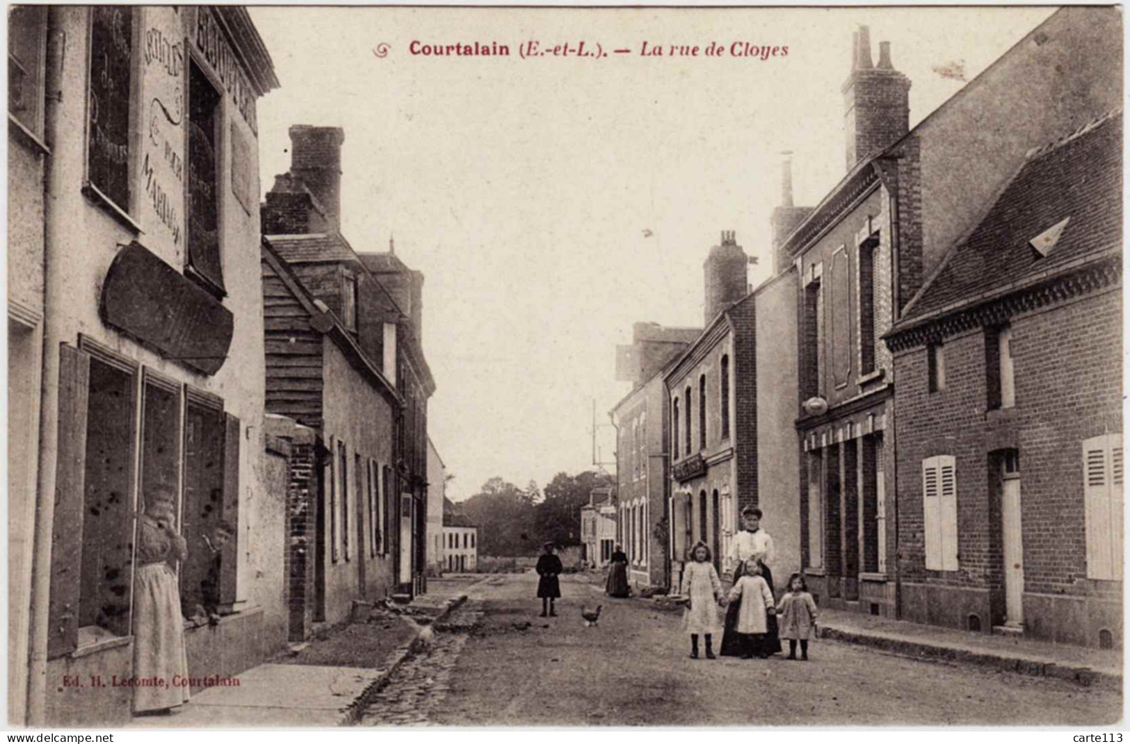 28 - B24338CPA - COURTALAIN - La Rue De Cloyes - Parfait état - EURE-ET-LOIR - Courtalain