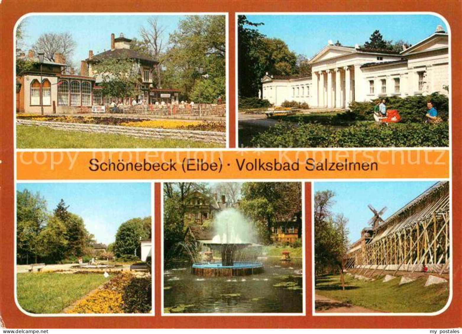 72872510 Bad Salzelmen HO Gaststaette Kurpark Lindenbad Schwanenteich Brunnen Gr - Schoenebeck (Elbe)