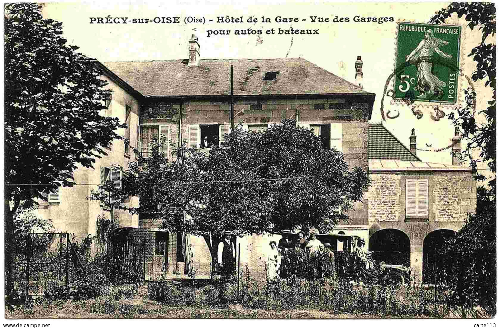 60 - B25729CPA - PRECY SUR OISE - Hotel De La Gare - Garages Pour Autos Et Bateaux - Très Bon état - OISE - Précy-sur-Oise