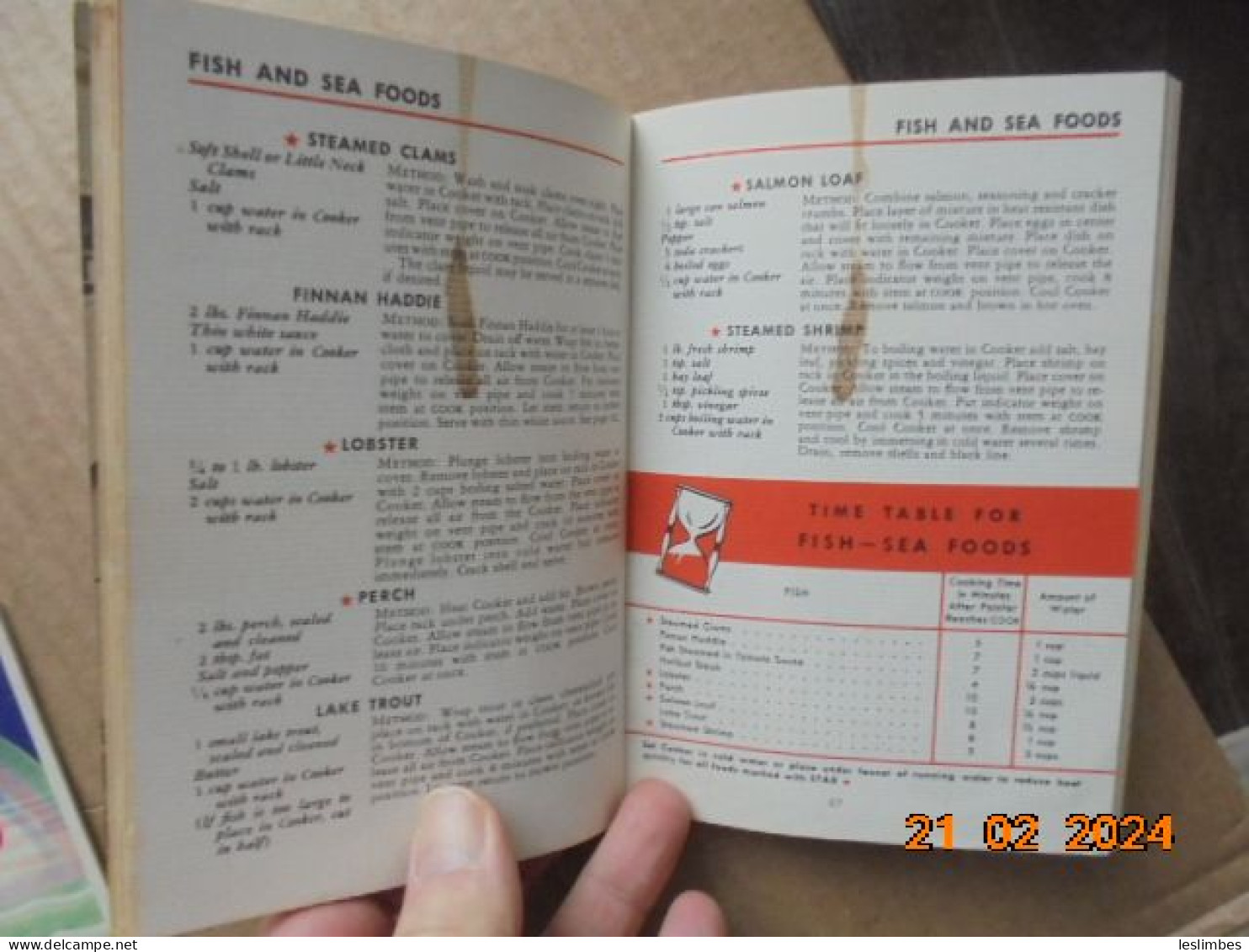 National Presto Cooker (Model '40') Recipe Book : Instructions And Cooking Time Tables 1947 - Americana