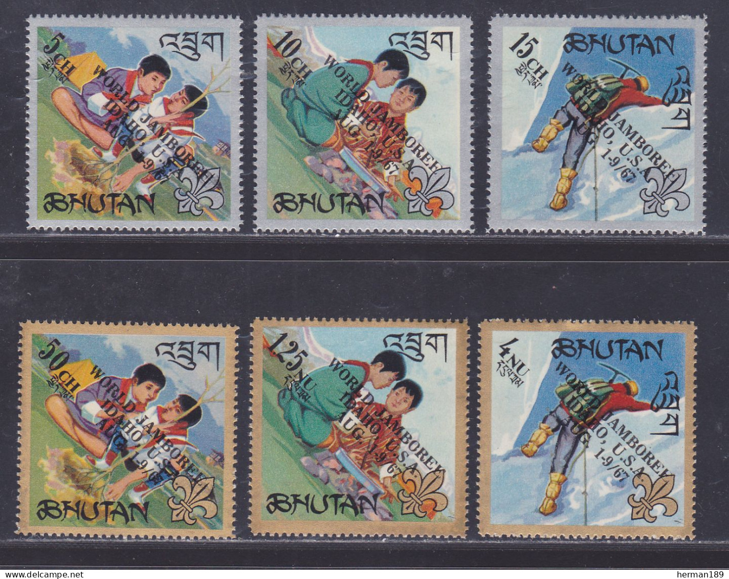 BHOUTAN N°  123 à 128 ** MNH Neufs Sans Charnière, TB (D6740) Jamboree Mondial D'Idaho - 1967 - Bhoutan