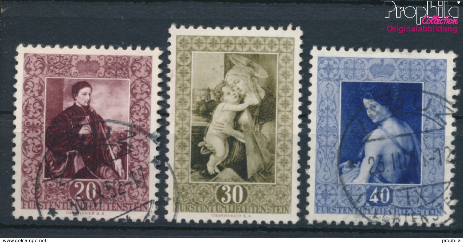 Liechtenstein 306-308 (kompl.Ausg.) Gestempelt 1952 Gemälde (10331910 - Usati