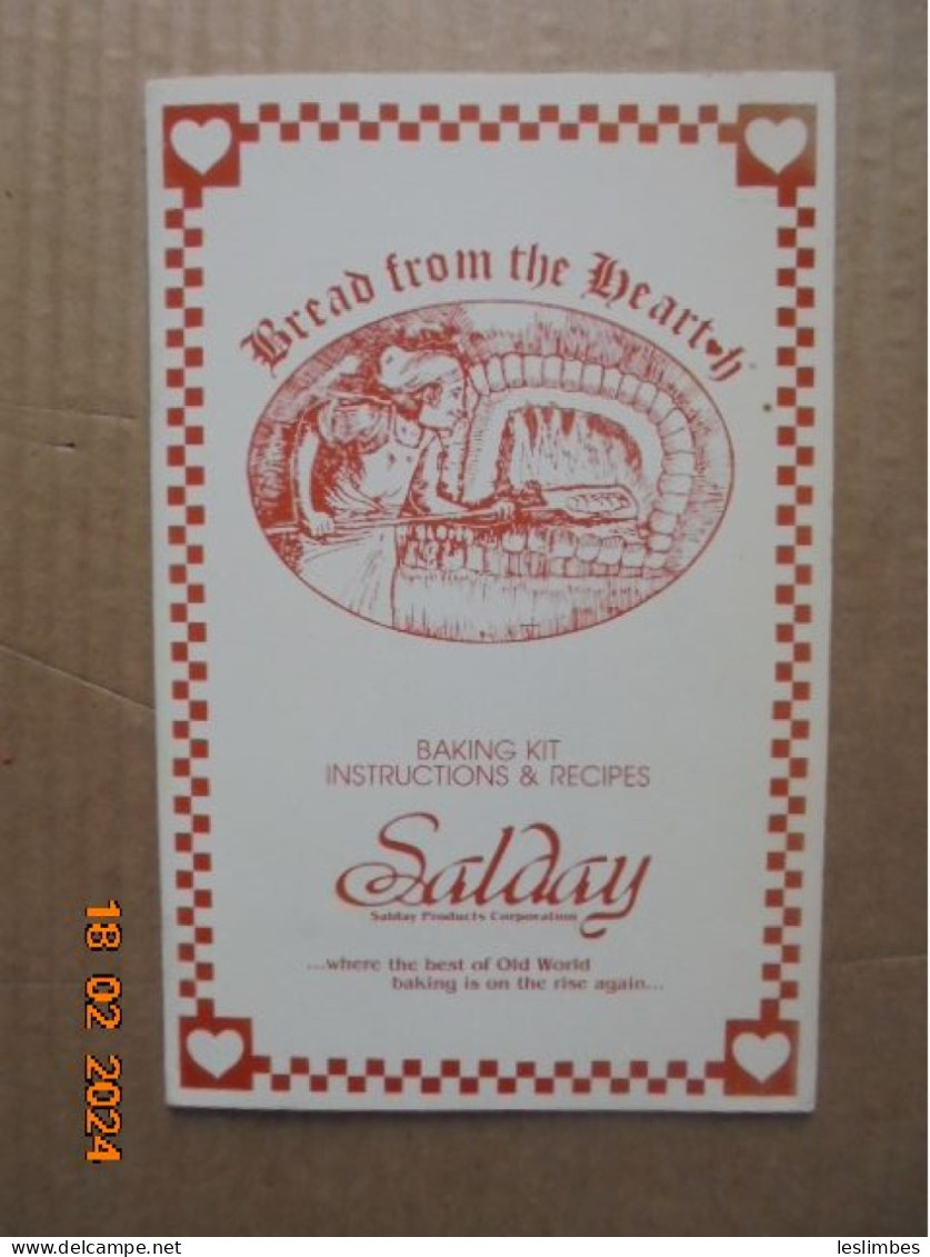 BREAD FROM THE HEARTH: Baking Kit Instructions & Recipes - SALDAY PRODUCTS CORP. 1988 - Americana