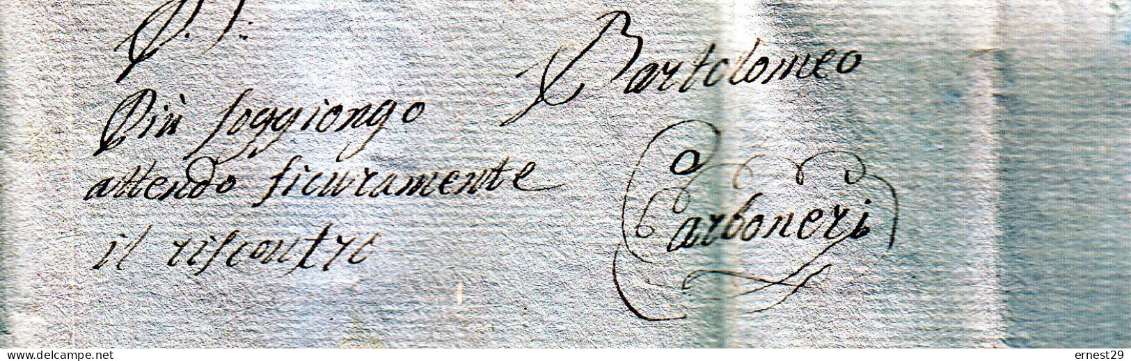 EGYPTE 1808 MP 106 ALEXANDRIE En Rouge + MARS Au Verso Pour Turin Signée Bartolomeo Carboneri - Préphilatélie