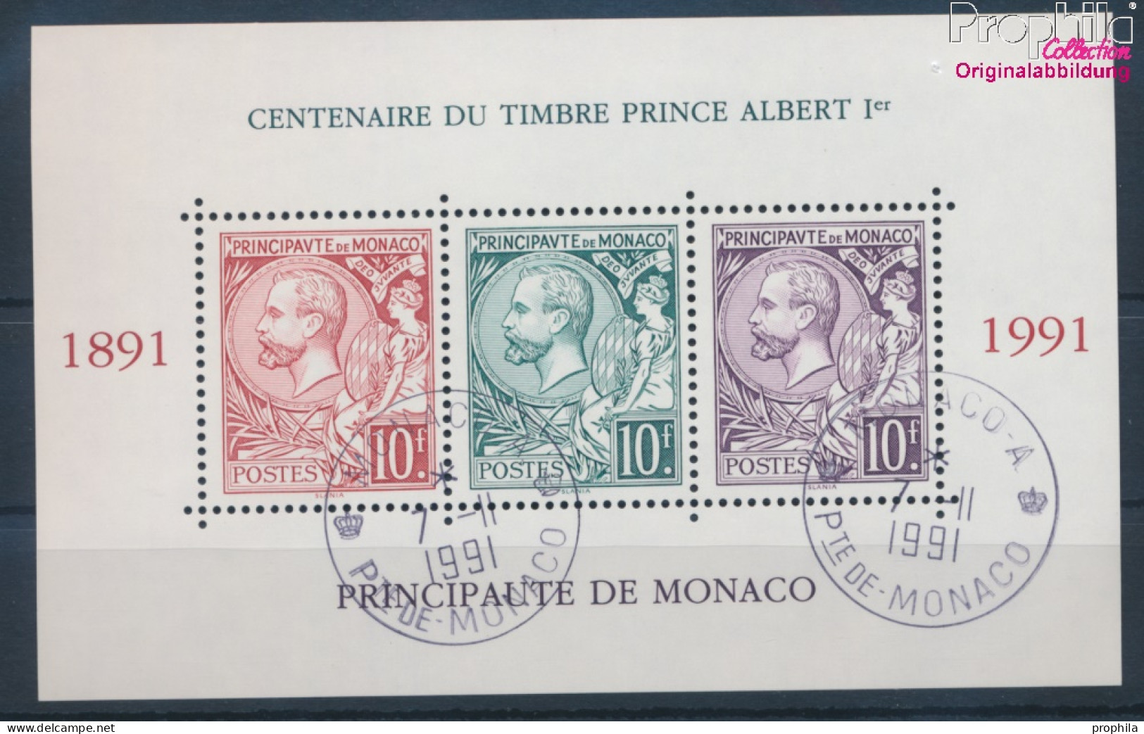 Monaco Block51 (kompl.Ausg.) Gestempelt 1991 Fürst Albert I. (10341858 - Used Stamps