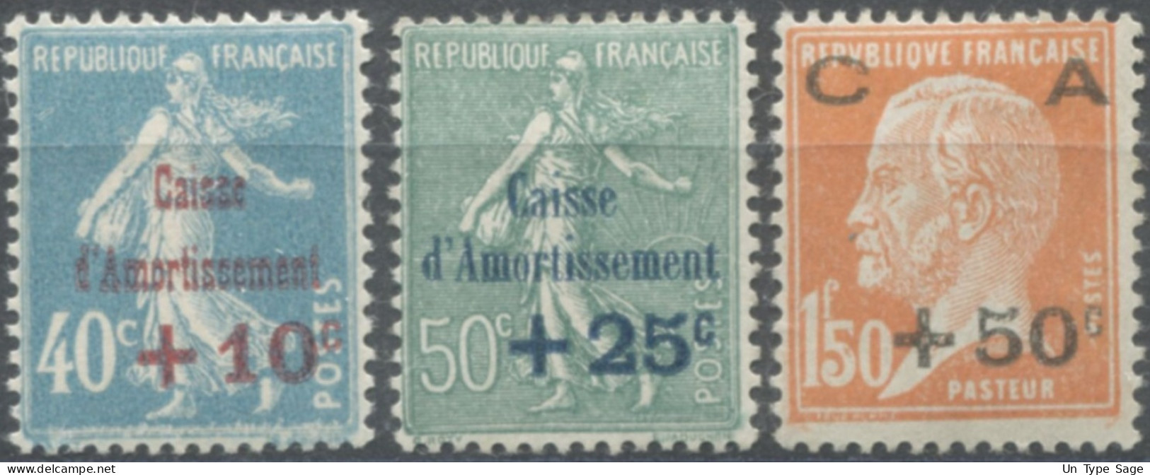 France N°246 à 248 - Neuf* - (F1581) - 1927-31 Caisse D'Amortissement