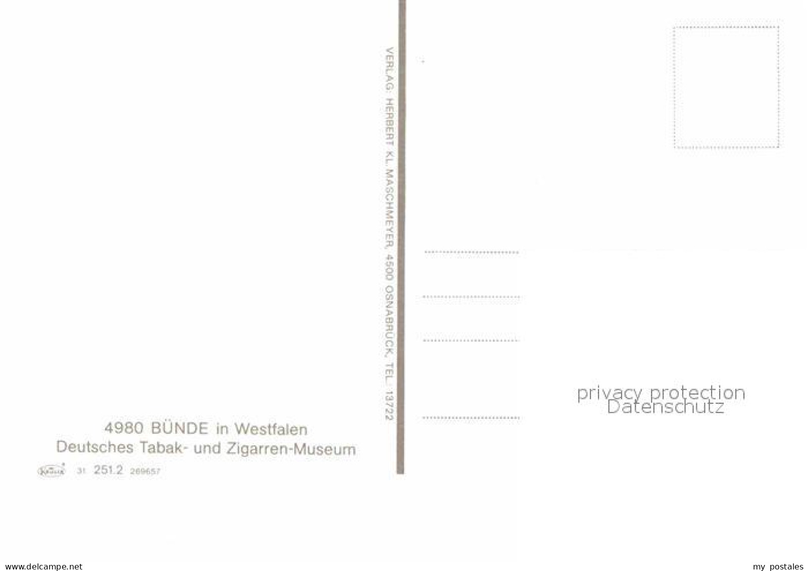 72869502 Buende Westfalen Deutsches Tabak- Und Zigarren-Museum Buende Westfalen - Bünde