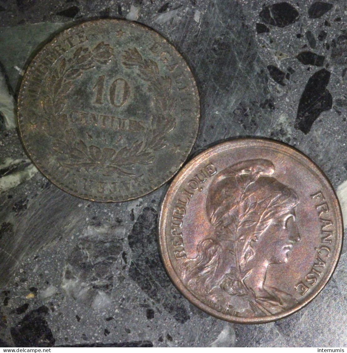 France LOT (2) : 10 Centimes 1897 & 1916 - Vrac - Monnaies