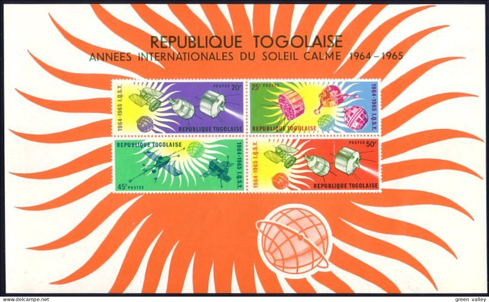 Togo Soleil Calme Quiet Sun Satellites Communications MNH ** Neuf SC (A52-19) - Clima & Meteorología