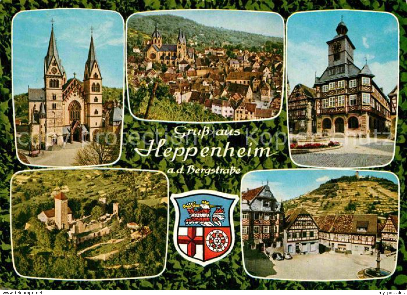 72868414 Heppenheim Bergstrasse Kirche Stadtblick Rathaus Schloss  Heppenheim (B - Heppenheim