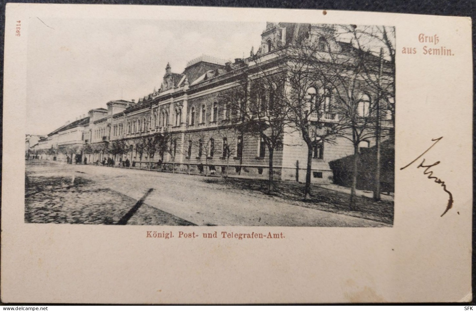 1908  SEMLIN Gruss Aus... Zemun Royal Post Office, Serbia (Hungary At The Time) I- VF  308 - Serbie