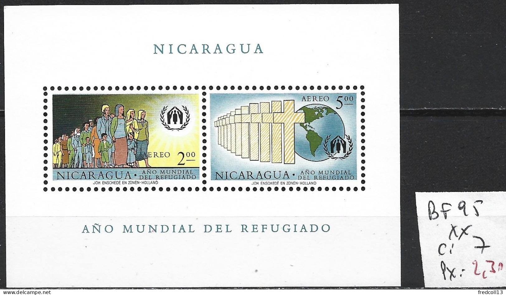 NICARAGUA BF 95 ** Côte 7 € - Réfugiés
