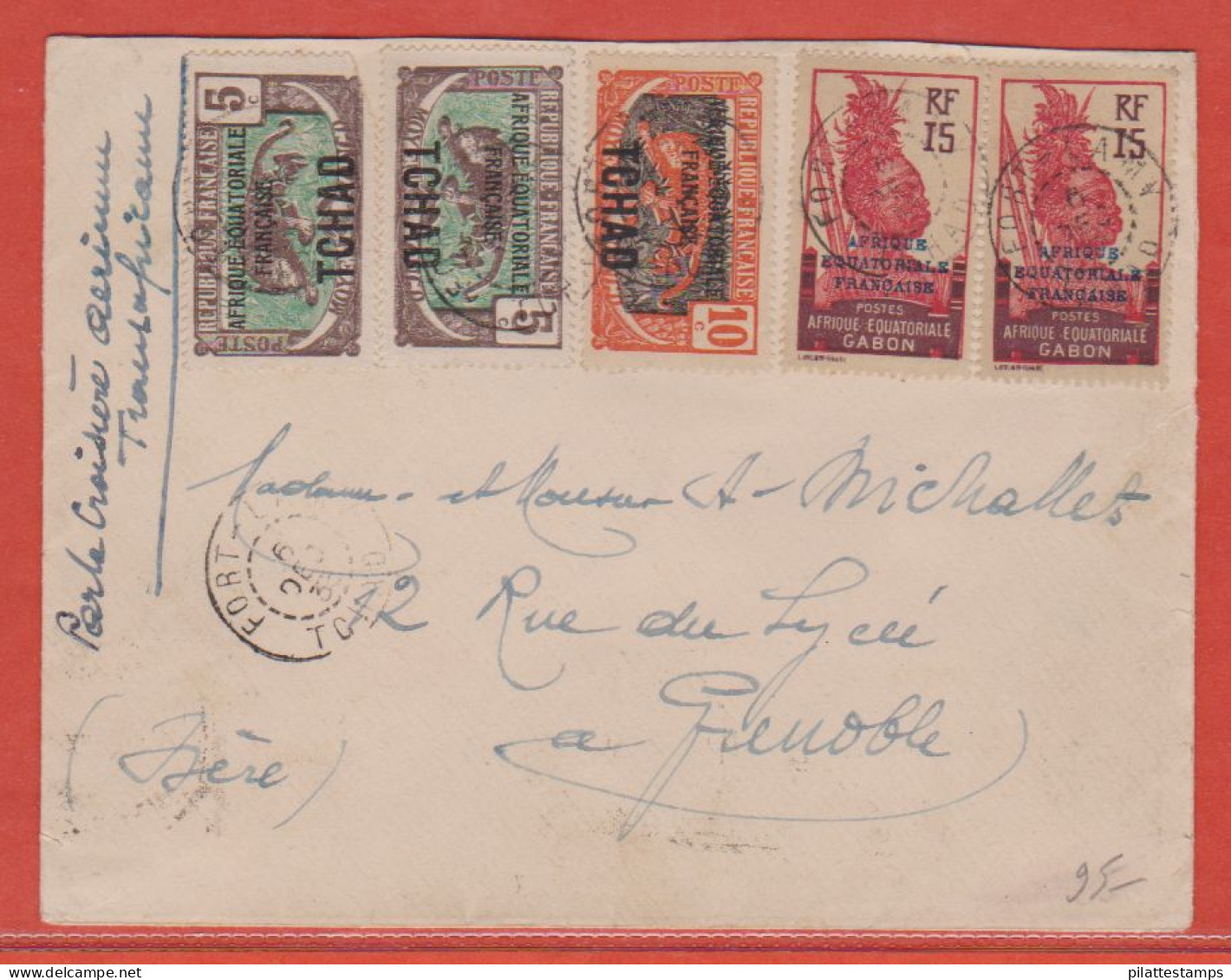 TCHAD LETTRE PAR AVION DE 1933 DE FORT LAMY POUR GRENOBLE FRANCE - Cartas & Documentos