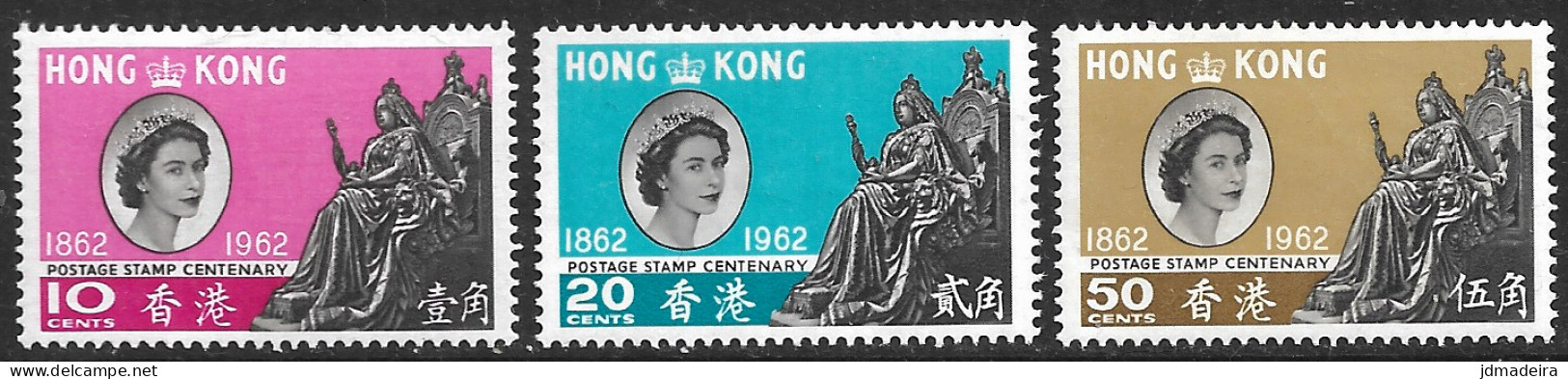 Hong Kong – 1962 The 100th Anniversary Of The First Postage Stamp Of Hong Kong Mint Set - Unused Stamps