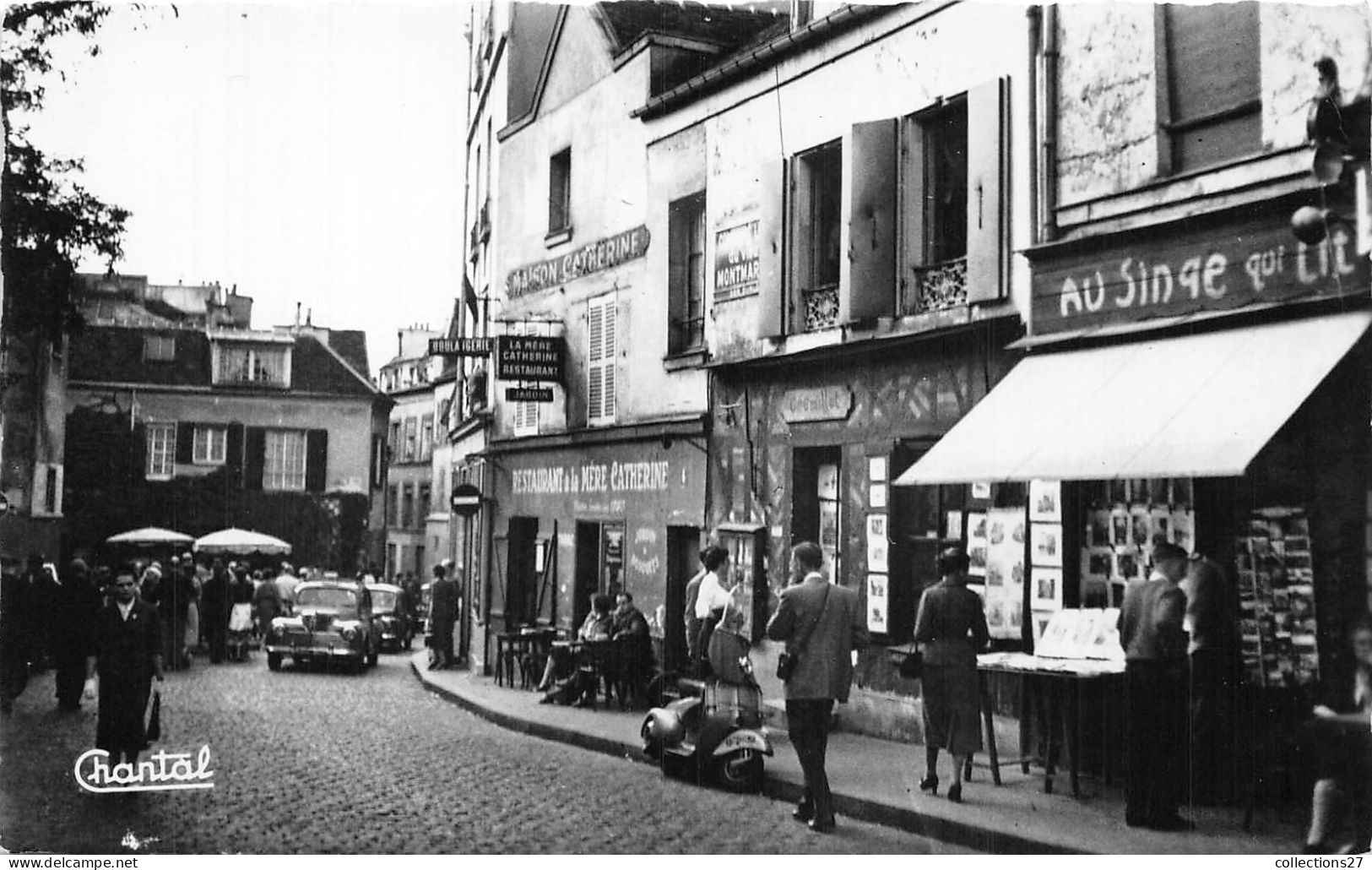 PARIS-75020-LE SINGE DUI LIT- PLACE DU TERTRE - MONTMARTRE - LE MAGASIN A VISITER DEPUIS 1924 TENU PAR GREMILLET - District 20