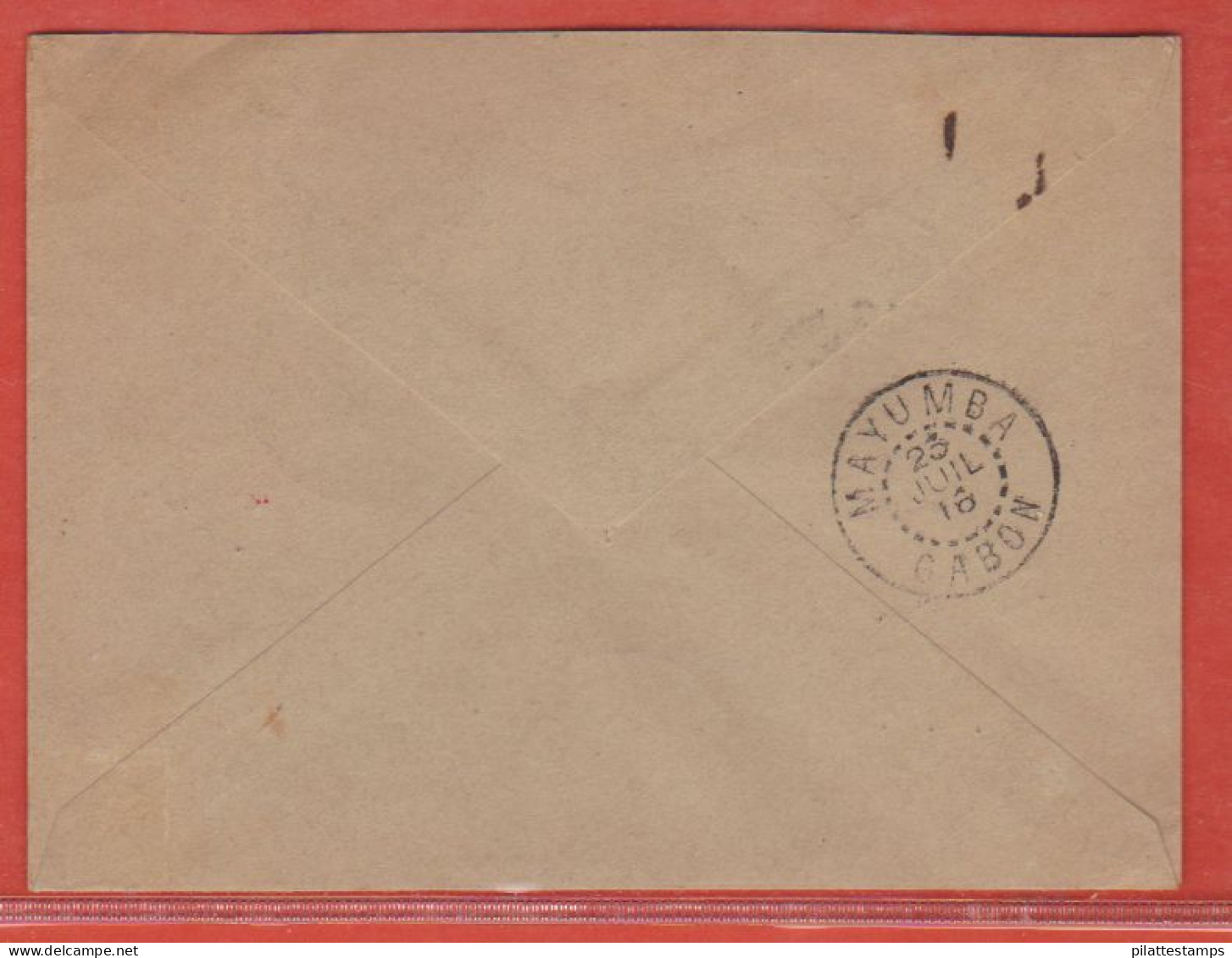 GABON ENTIER POSTAL RECOMMANDE DE 1916 DE MAYUMBA - Covers & Documents