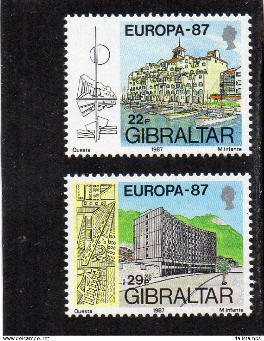 :1987 GIBRALTAR Mi N° 519/520 ** - MNH - NEUF - POSTFRISCH - POSTFRIS - 1987