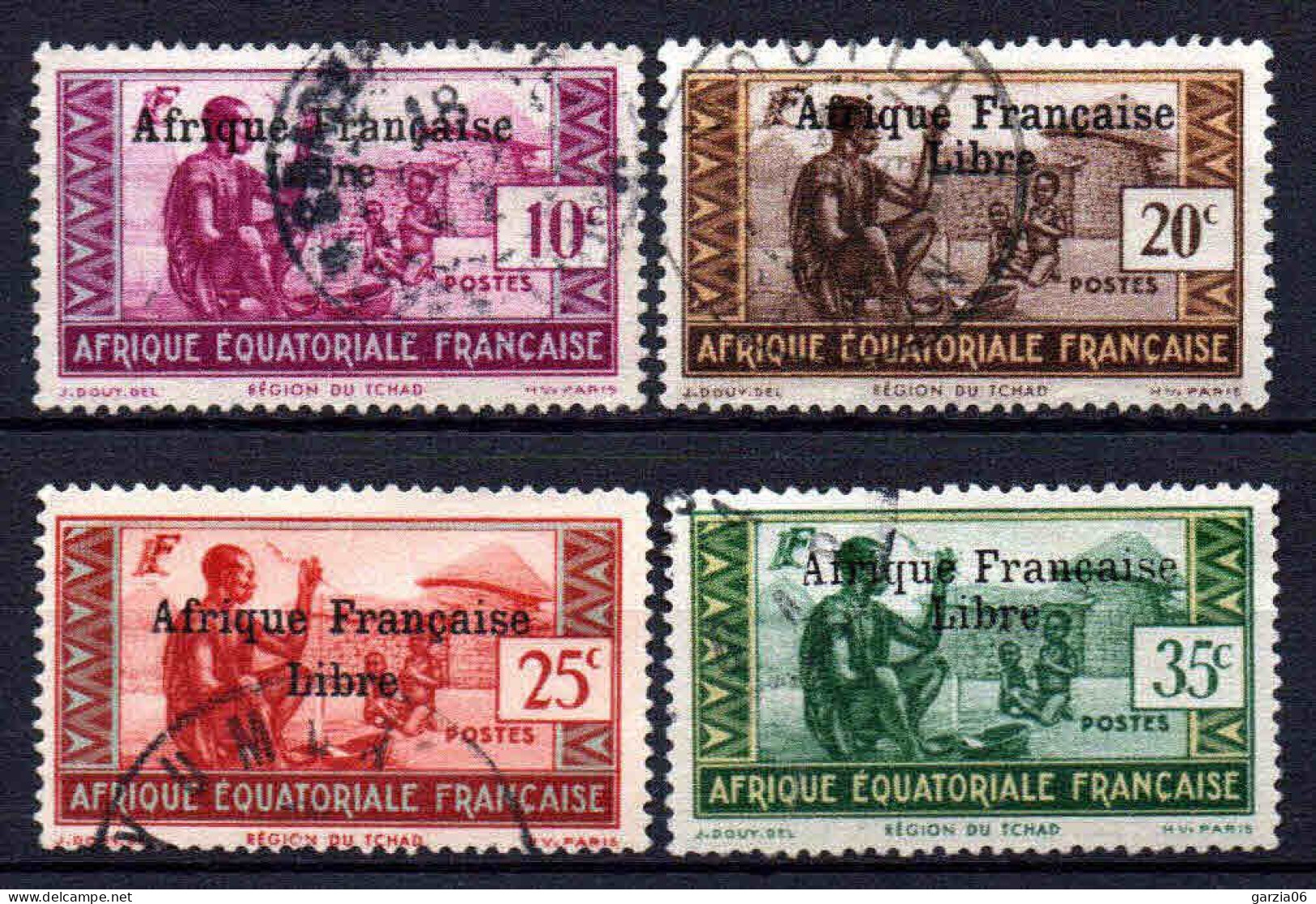 A E F - 1941 - Tb Antérieurs Surch   - N° 160/162/163/164  - Oblit - Used - Usati