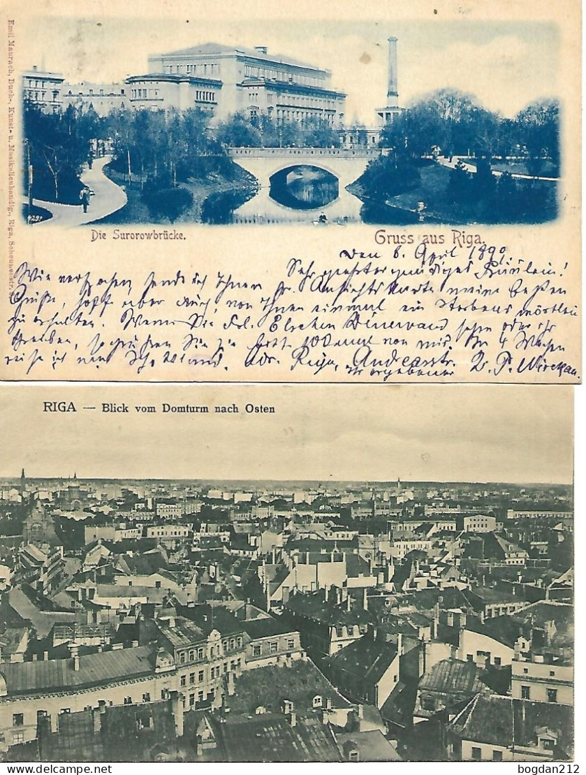 1899/1918 - RIGA , 2 Stk. , Gute Zustand,  3 Scan - Lettonie