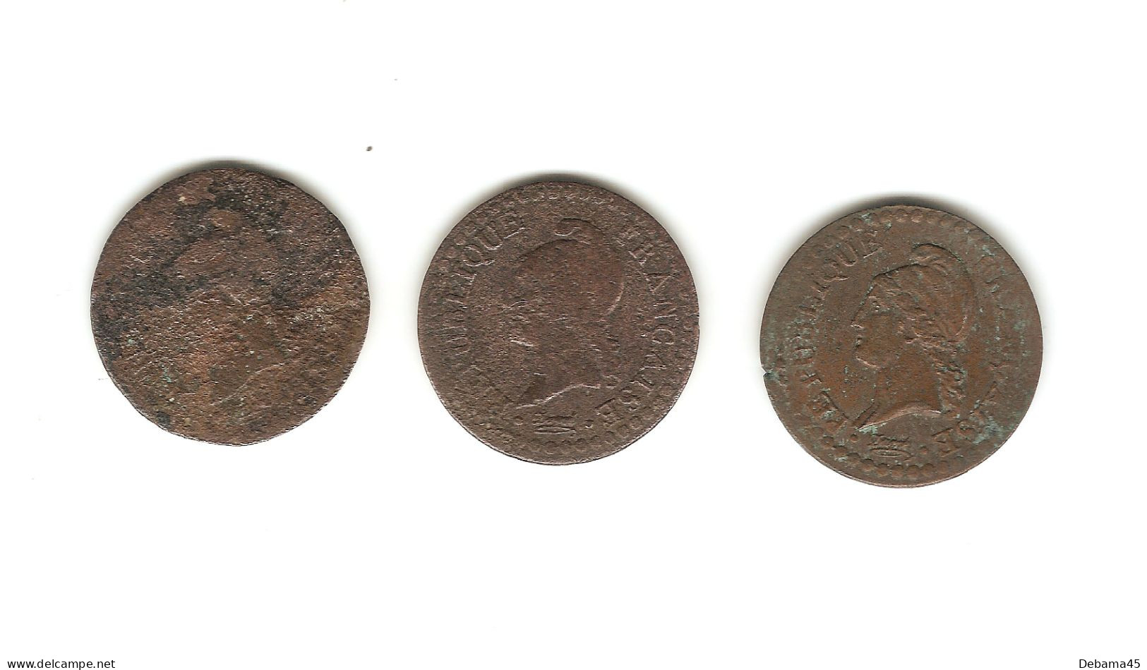 558/ France : 3 X 1 Centime DUPRE (en L'état) - 1 Centime