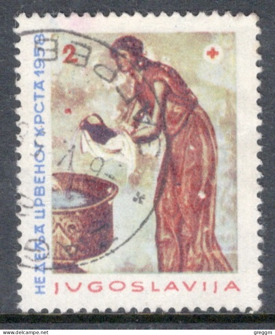 Yugoslavia 1958 Single Stamp For Red Cross In Fine Used - Usati