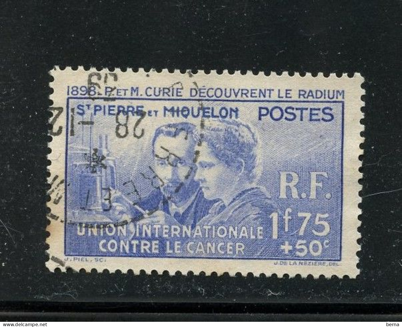 SAINT PIERRE ET MIQUELON 166 CURIE OBL USED - Used Stamps