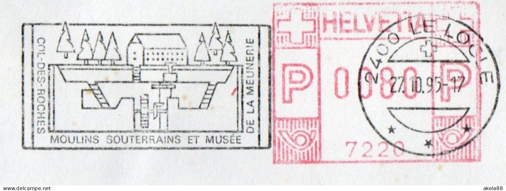 SVIZZERA  1995 - AFFRANCATURA ATM - LE LOCLE - MULINI SOTTERANEI - Postage Meters