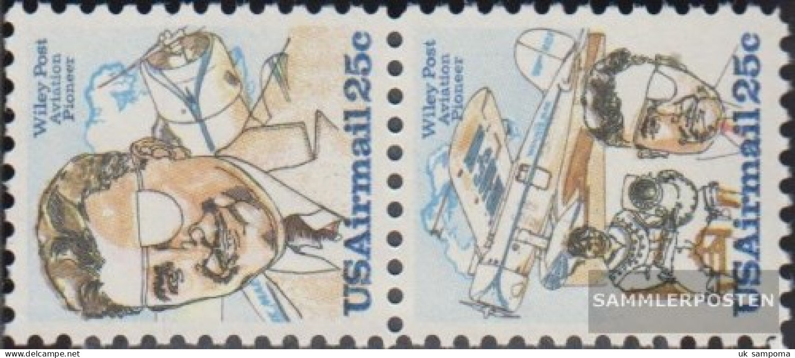 U.S. 1408-1409 Vertical Couple (complete Issue) Unmounted Mint / Never Hinged 1979 Wiley Post - Nuovi