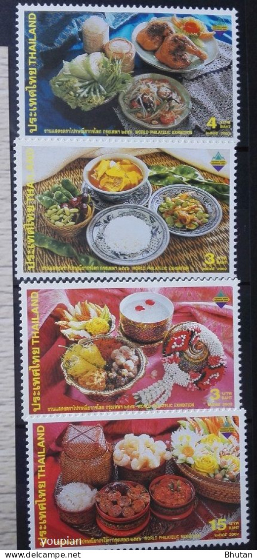 Thailand 2002, Dishes Of Thai Regions, MNH Stamps Set - Thaïlande