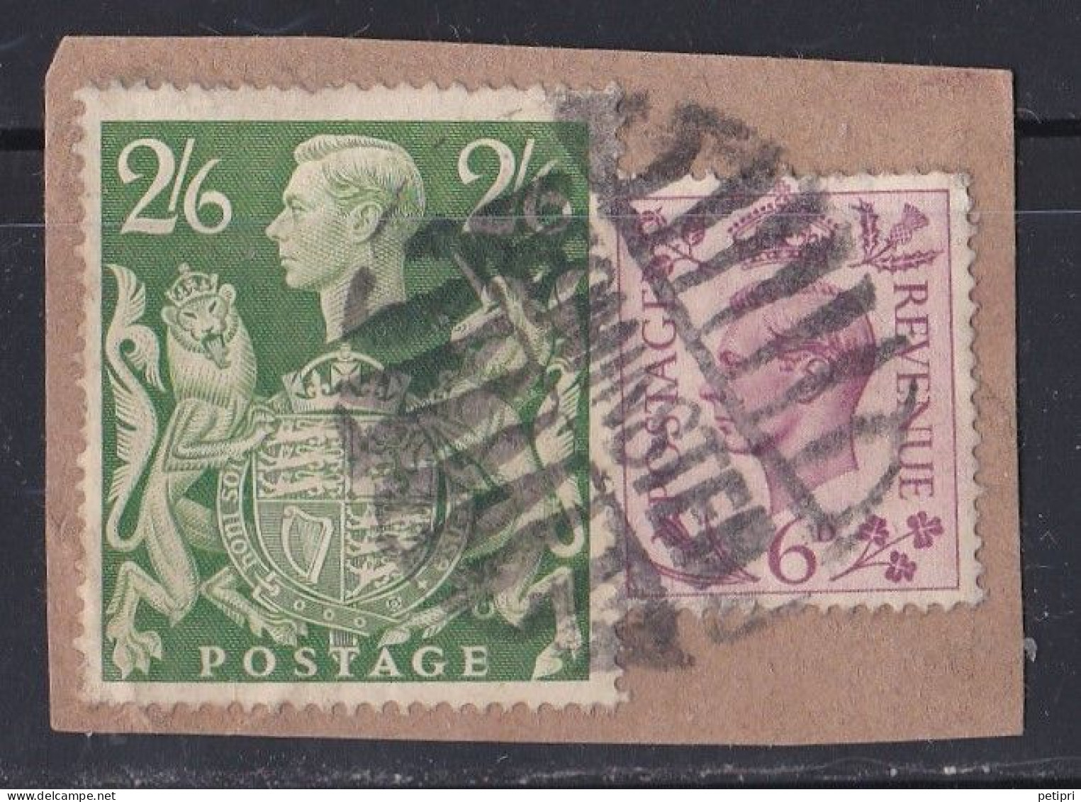 Grande Bretagne - 1936 - 1954 -  George  VI  -  Y&T N °  217   233 Sur Fragment Oblitéré - Gebraucht