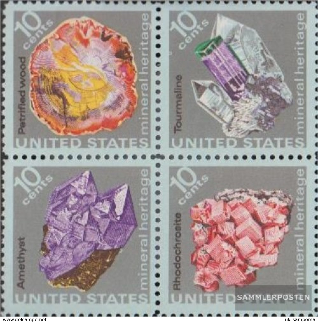 U.S. 1145-1148 Block Of Four (complete Issue) Unmounted Mint / Never Hinged 1974 Minerals And Gemstones - Ungebraucht