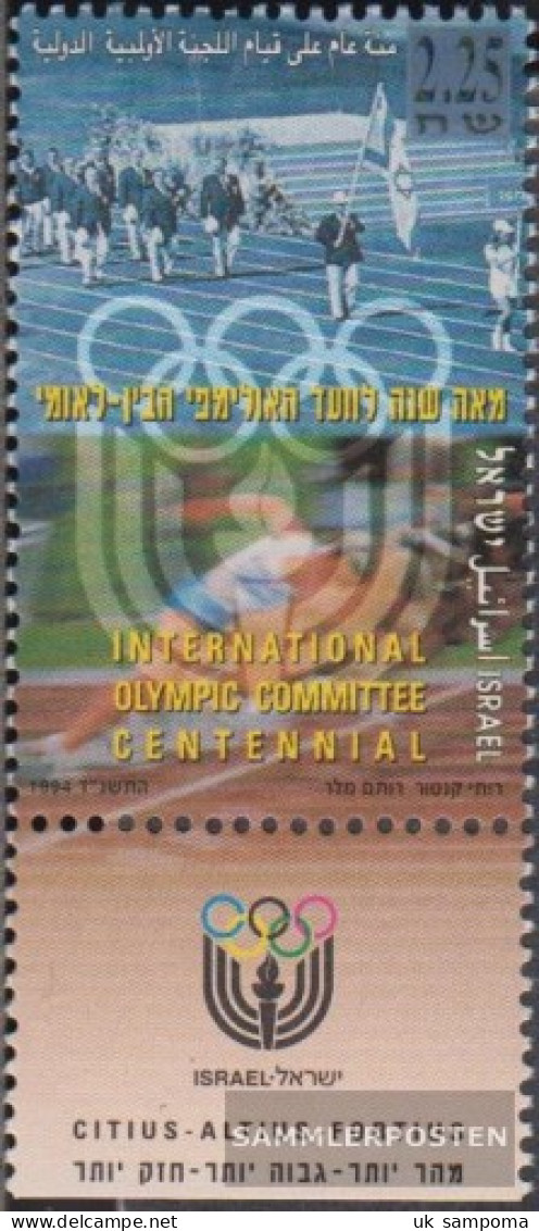 Israel 1303 With Tab (complete Issue) Unmounted Mint / Never Hinged 1994 100 Years IOC - Unused Stamps (with Tabs)