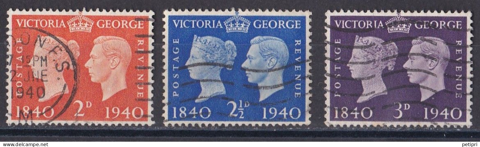 Grande Bretagne - 1936 - 1954 -  George  VI  -  Y&T N °  230   231   232   Oblitérés - Used Stamps