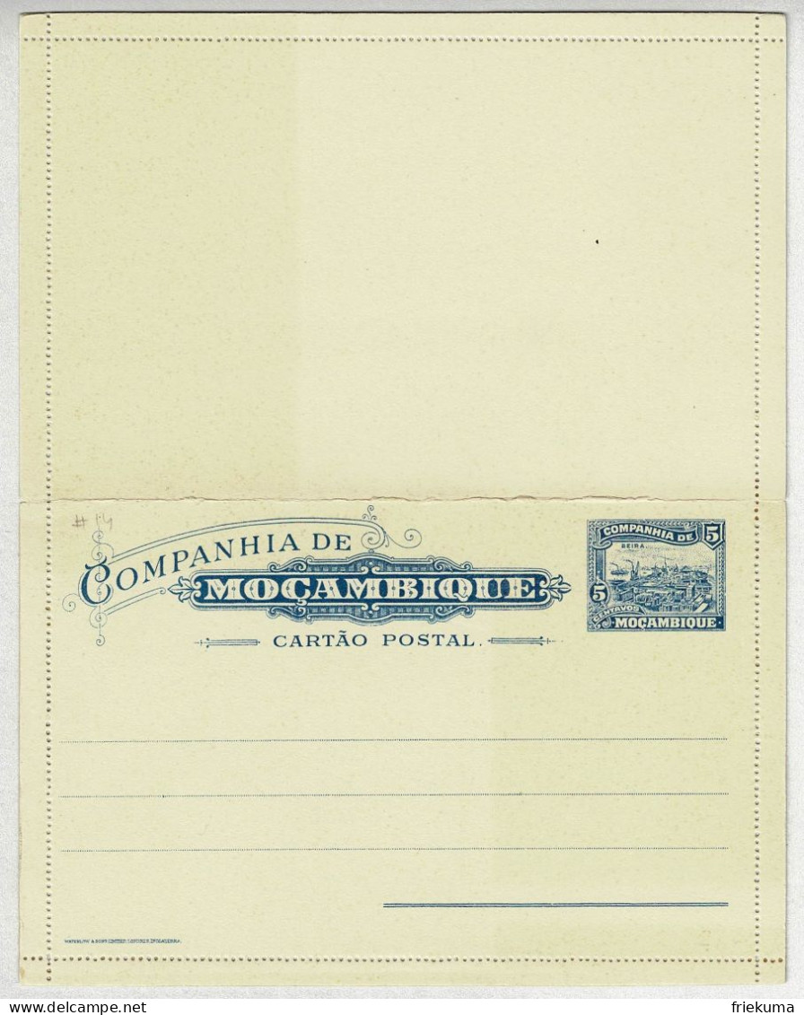 Moçambique 1920, Cartao Postal / Stationery, Hafen / Port Beira, Companhia - Mozambique