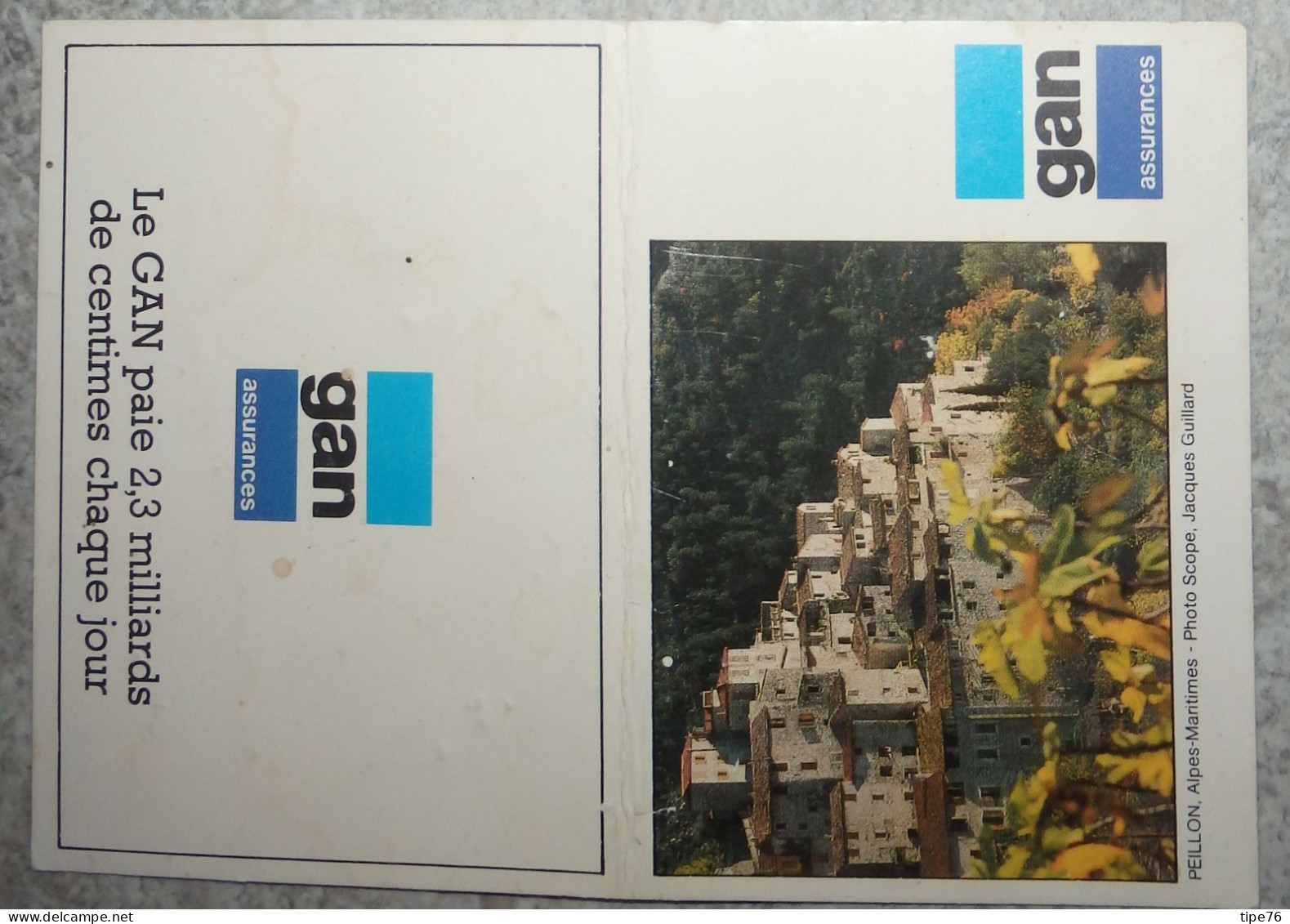 Petit Calendrier Poche 1985 GAN  Assurances  Peillon Alpes Maritimes - Small : 1981-90
