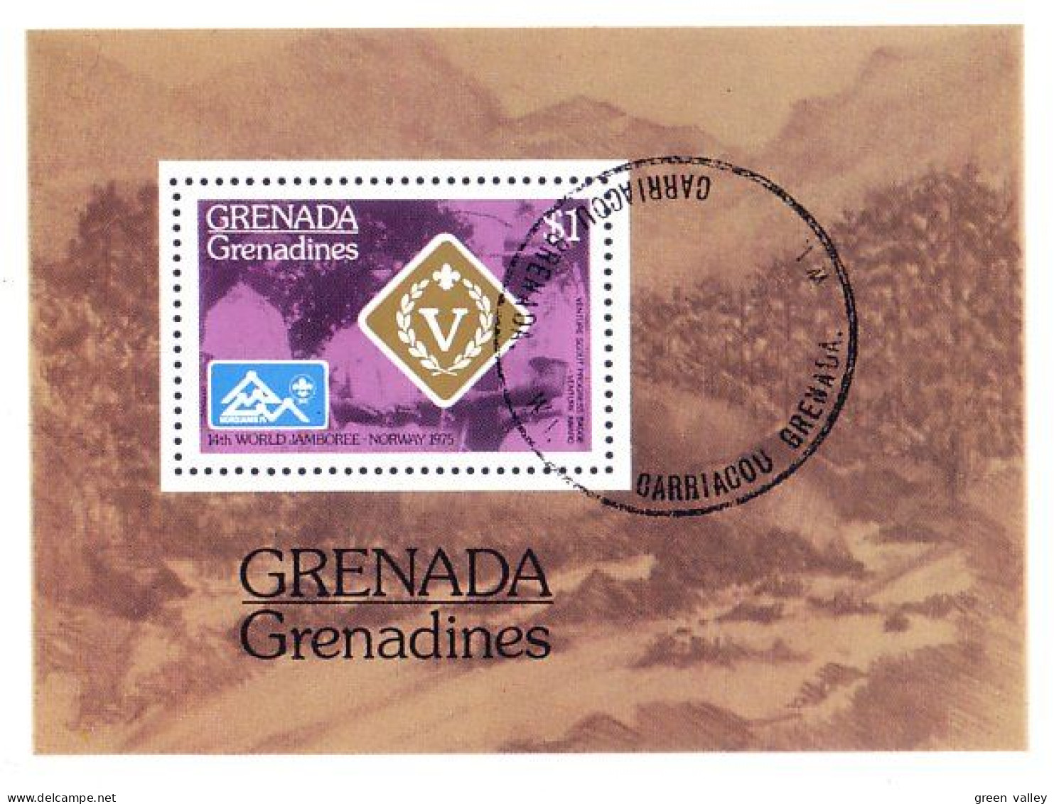 Grenada Scouts Jamboree 1975 Norway ( A53 349b) - Autres & Non Classés