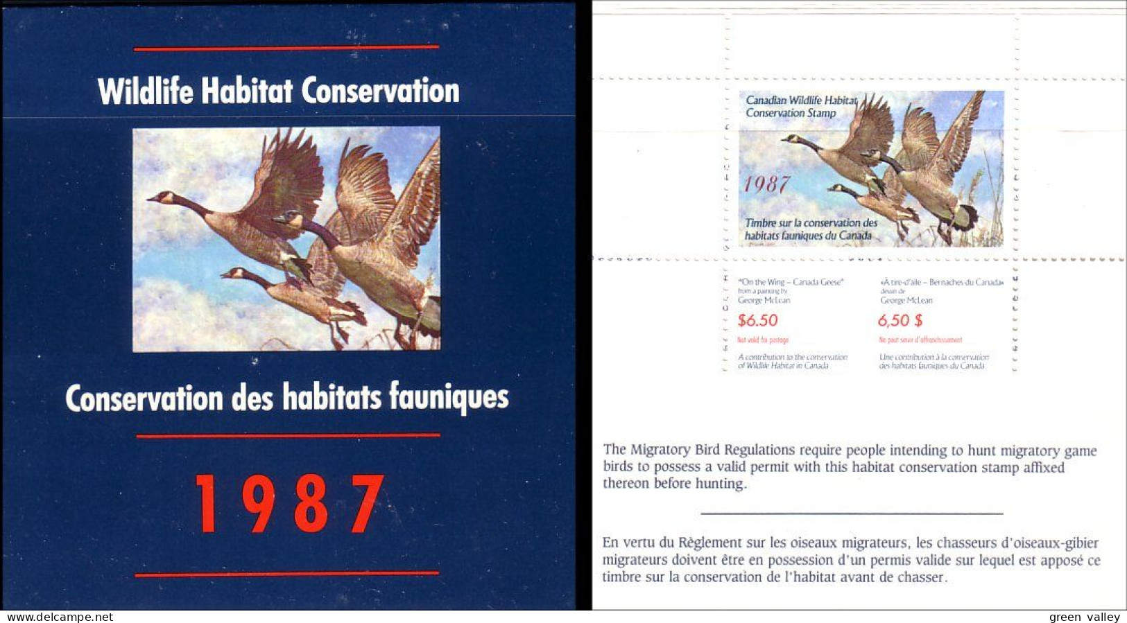 Canada Goose Oie Bernache Wildlife MNH ** Neuf SC ( A53 40a) - Full Booklets