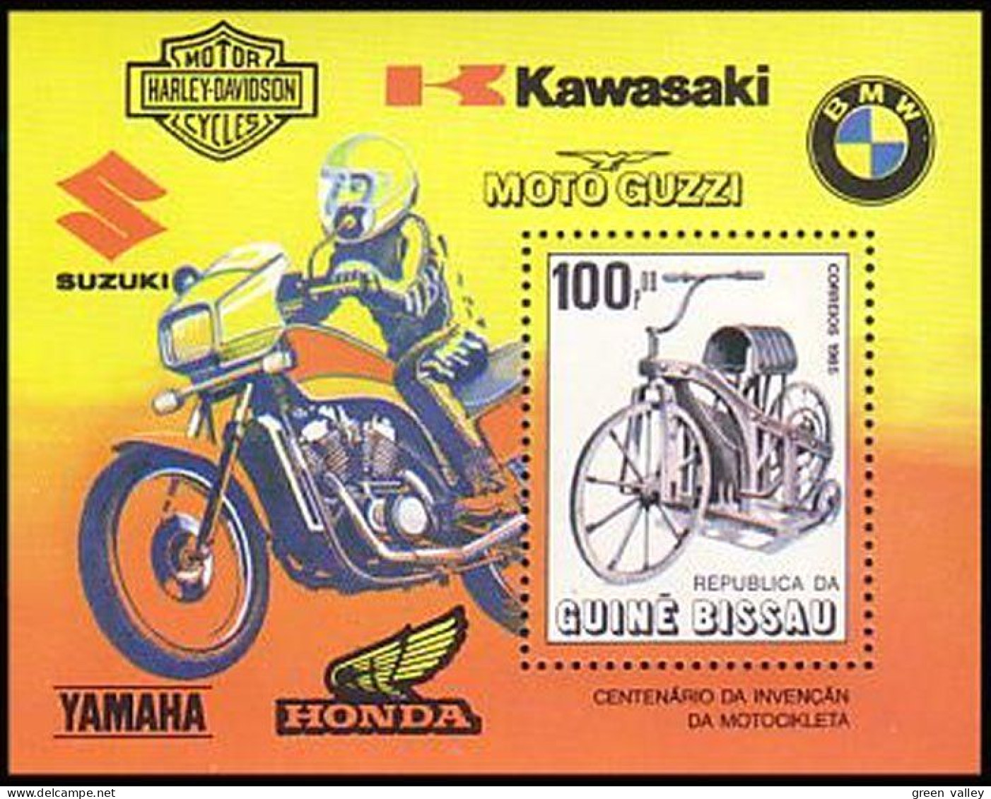 Guinée Bissau Moto Kawasaki MNH ** Neuf SC ( A53 435) - Motos