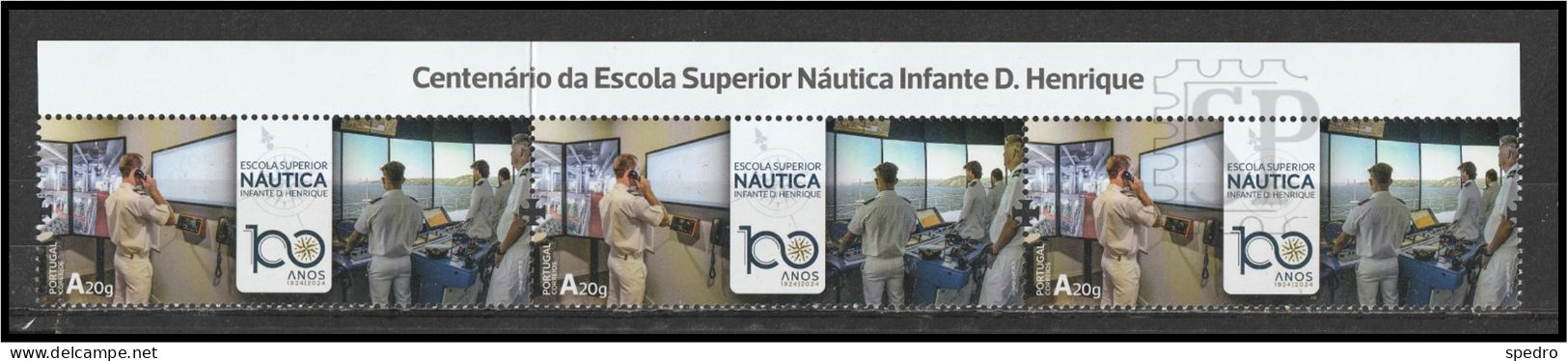 Portugal 2024 100 Anos Escola Superior Náutica Infante D. Henrique Título De Emissão Upper Line Linha Superior Sea Navy - Fogli Completi