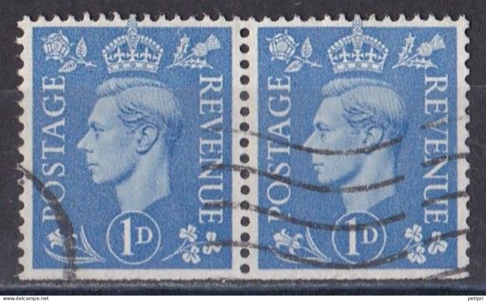 Grande Bretagne - 1936 - 1954 -  George  VI  -  Y&T N °  252  Paire   Oblitérée - Gebraucht