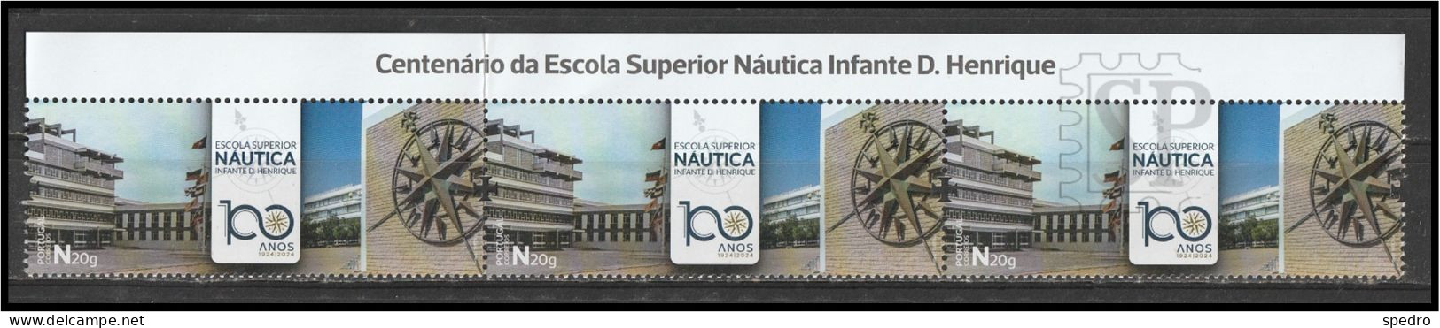 Portugal 2024 100 Anos Escola Superior Náutica Infante D. Henrique Título De Emissão Upper Line Linha Superior Sea Navy - Feuilles Complètes Et Multiples