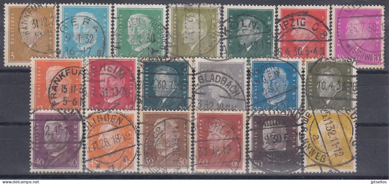 ALEMANIA 1928-1932 Nº 401/414 USADO - Used Stamps